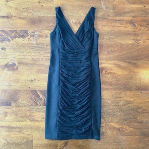 WHBM Black Dress With Ruched Detail